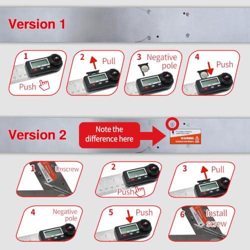 S&F STEAD & FAST Digital Angle Finder Tool with Case, 7 Inch / 200 mm - size: Digital Angle Ruler 7 Inch