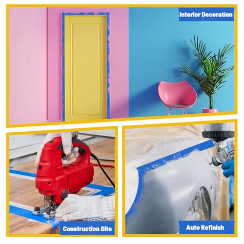 Aheroi Painters Tape, Masking Tape 1 Inch Wide Blue Tape 24 Rolls(1320yds) - color: 1in*55yd*24