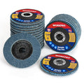 WORKPRO 20-Pack Zirconia Flap Discs, 4-1/2" x 7/8", T29, 60 Grit - style: 60 Grit