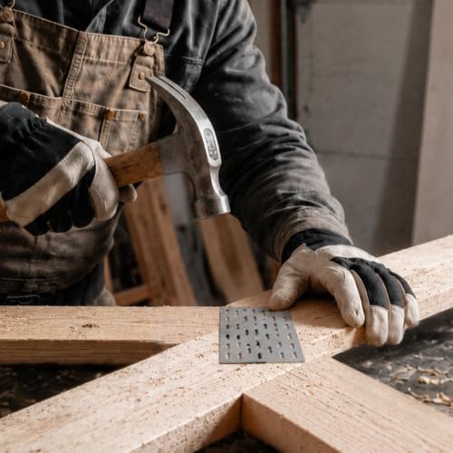 50 Pcs Truss Plates 2x4 Inch, Pronged Galvanized Steel Mending Plates - size: 2×4inch 50pcs