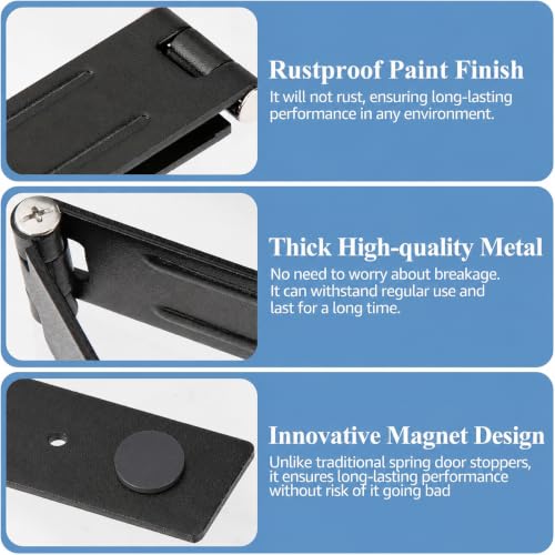 Metal Kickdown Door Stopper for Bottom of Door - style: 1 Pack