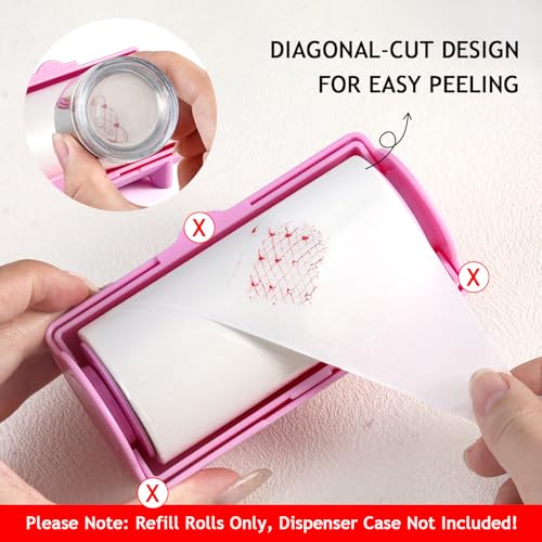 Nail Stamper Cleaner Refill Roll, 120 Adhesive Sheets - color: 2 Refills