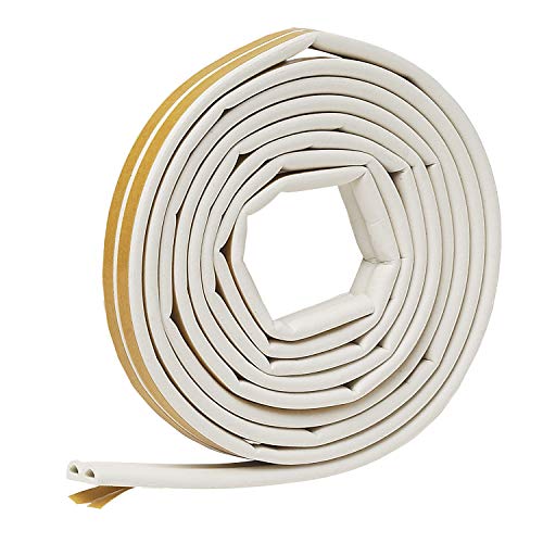 Frost King V25WA D-Section Rubber Self-Stick Weatherseal Tape, 5/16" W, 1/4" T, 17 ft L, White - size: 5/16" W, 1/4" T, 17 ft L, style: D-Section, 5/16" W, 1/4" T, 17 ft L, White