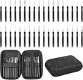 Terminal Removal Tool Kit 36 Pcs Depinning Tool Electrical Connector Pin Removal Tool Kit Pin Extractor Tool Set Wire Terminal Release Tool for Automotive Car Household Devices - Black - color: 36 PCS - Black Round Handle