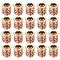 uxcell 30Pcs Threaded Inserts, 5/16"-18x19/32 Zinc Alloy Hex Socket Drive Screw-in Nut Threaded Inserts Furniture Bolt Fastener Connector for Wood Working Tool and Accessories