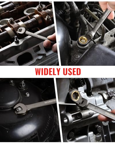 WORKPRO 8-piece Ratcheting Combination Wrench Set, SAE & Nickel Plating - size: SAE, style: Nickel Plating
