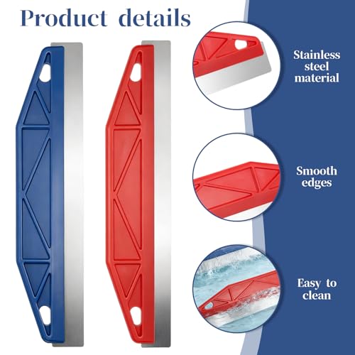 2 Pcs Paint Edger Tool for Walls, Paint Trim Guard 12-Inch Trim Painting Tool for Precise Trimming(Blue+Red)