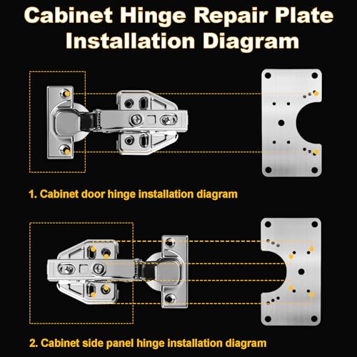 Cabinet Hinge Repair Plate, Hinges Repair Fixing Plate Cabinet Repair Board - size: Small
