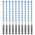 Concrete Drill Bit Set 10 Pcs, 1/4" Masonry Drill Bits, Hex Shank - size: 1/4", 10 Pcs