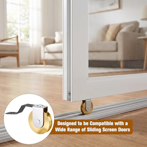 4 Pack Sliding Screen Door Rollers, 1 Inch Screen Door Rollers Replacement
