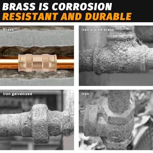 Brass DOT 5/8" Air Line Quick Push to Connect Union Straight 5PCS - color: 5PCS-DOT Push-to-Connect, size: 5/8" Od