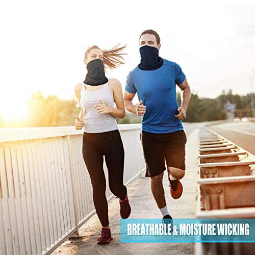Neck Gaiter Face Mask: Cooling UV Protection Face Cover Breathable | Washable Reusable Gator Scarf Sun Wind Dust Shield Bandana for Mowing Fishing Cycling Running for Men Women - color: Navy&royal Blue&grey&black
