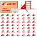 200 Pack Cable Stackers with Steel Nails, Multi-Cable Electrical Wire Clips