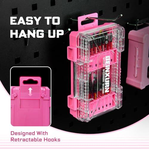 Geinxurn 2Pcs Storage Box Case, small parts box with detachable divider, Screwdriver Bit Set Box - style: STKB002