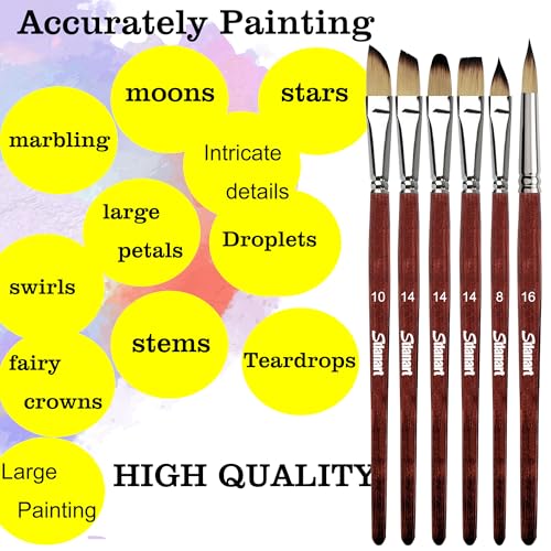 Sdanart Watercolor Brushes Professional，10 PCS Artist Paint Brush Shapes