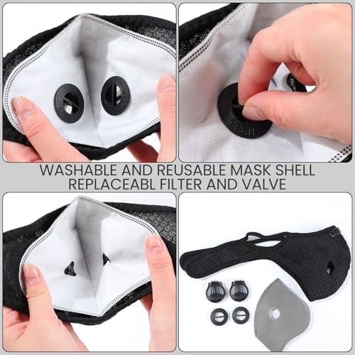 Threlaco Dust Mask Reusable - color: Black