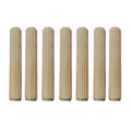 Wood Dowel Pins, 1/4" x 2 2/5" (6x60mm), 100 Pieces, Best Fluted