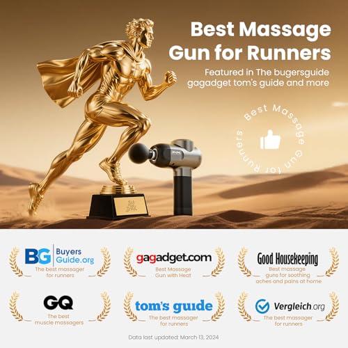 BOB AND BRAD C2 Massage Gun, FSA Eligible & HSA Approved Deep Tissue Percussion Massager Gun, Muscle Massager with 5 Speeds and 5 Heads, Electric Back Massagers for Professional Athletes Home Gym - color: Matte Black