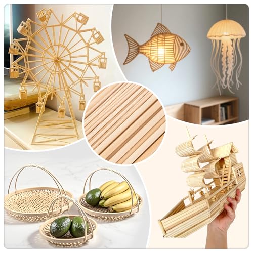 50Pcs 12inch Long Dowel Rods Wood Sticks, 1/2inch 1/4inch 1/8inch Unfinished Round Sticks, Natural Wood Dowels for Craft and DIY Projects, Cake Dowels Hardwood Craft Dowel Rods