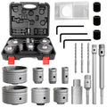 CSOOM 22 Pieces Concrete Hole Saw Kit (30/40/50/65/80/100/110mm) with SDS Plus and SDS Max Shank for Concrete, Cement, Brick Walls and Stone Masonry