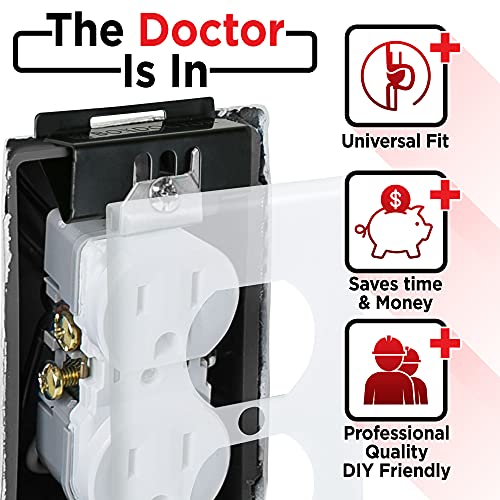 Repair Clips - Fix Loose Outlets and Switches - Electrical Wall Box Repair Clips - 10 Pack