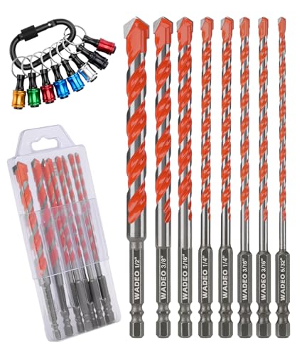 17pcs Concrete Hex Shank Carbide Drill Bits Set with Bit Holder