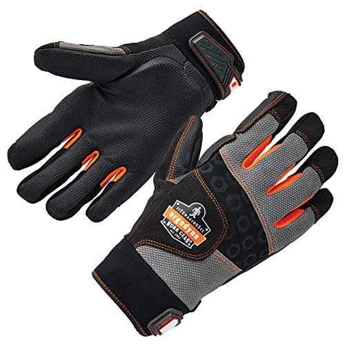 Ergodyne ProFlex 9002 Anti-Vibration Work Gloves, ANSI/ISO Certified, Full Fingered, Medium , Black - size: Medium