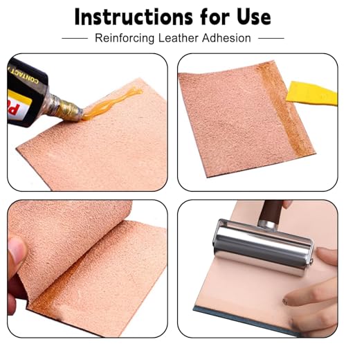Mnuizu 100 mm Leather Press Edge Roller, Brayer Rollers for Crafting - color: Black, size: 100mm