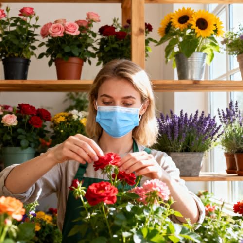 Disposable Face Masks 100 Pack, 3-Ply Breathable Masks with Soft Comfortable Earloops, Adjustable Nose Clip for Office, Travel, School & Public Use, Blue - color: Blue