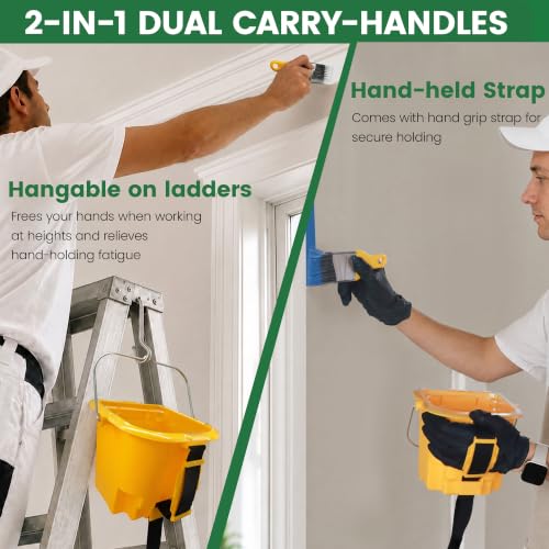 Voomey 20 Pack Handheld Paint Bucket and 4 Inch Roller Kit - size: 20 Pcs Hand Held Paint Bucket Kit