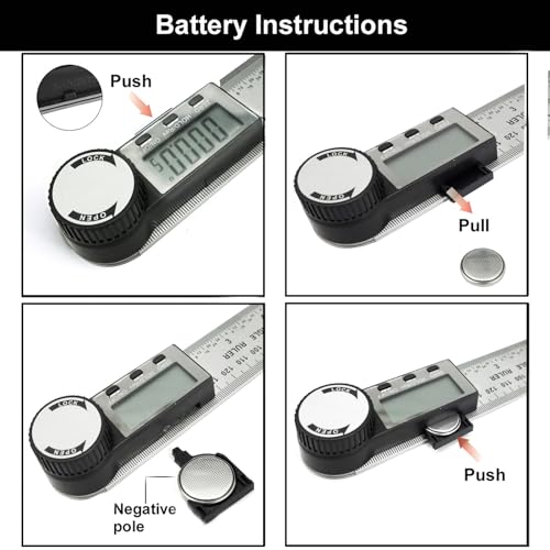 Digital Angle Finder, 2 in 1 Digital Angle Gauge 7 inch/200mm Stainless steel tool kit for Carpenter/Woodworking/DIY Tools - color: Silvery