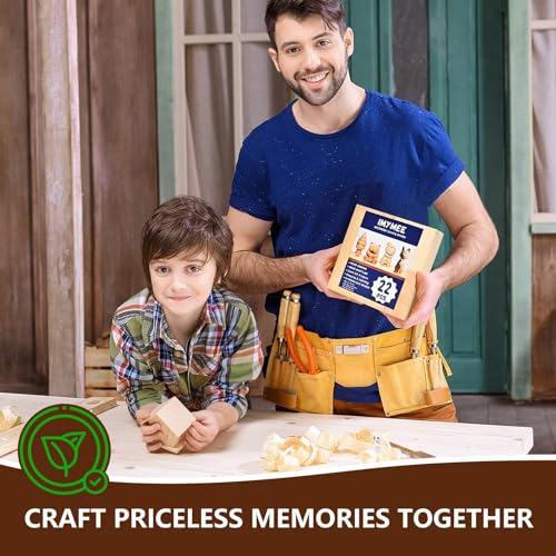 IMYMEE Basswood Carving Blocks-22PCS Whittling Wood Blocks Wood Carving Kit with 3 Different Sizes,Soft Basswood for Whittling, Easy to Use for Kids and Adults