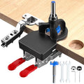 XUNTOP 35mm Concealed Hinge Jig, Aluminum Alloy Cabinet Hinge Jig, Double Clip Fixed More Stable, Precision Door Hinge Tool for Wood Furniture Door Cabinets