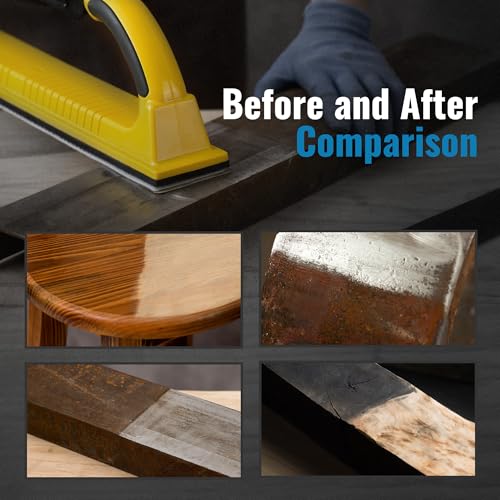 S SATC 2-3/4" x 15-3/4" Adjustable Radius Longboard Flexible Sanding Blocks with Hook & Loop Backing and PSA Sandpaper Conversion Adapter Pad for Sanding Auto Body Woodworking - style: Yellow Longboard Sanding Blocks