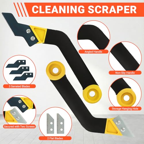 37Pack Grout Removal Tool Kit, 3 Tile Grout Saws 2 Hand Grouts Saw with Extra Cleaning Blades, Bathroom Showers Caulking Removal Tools for Cleaning Floor Tile Grouts Joints Corners