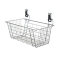 Rubbermaid Garage FastTrack Wire Mesh Basket Wall Mounted Storage System Holds up to 50 pounds Satin Nickel for Tool/Toy/Sports Equipment - style: Wire Mesh Basket