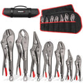 ARROW 7-piece Locking Pliers Set, Chromium-Molybdenum Vice Grips - style: 7-piece