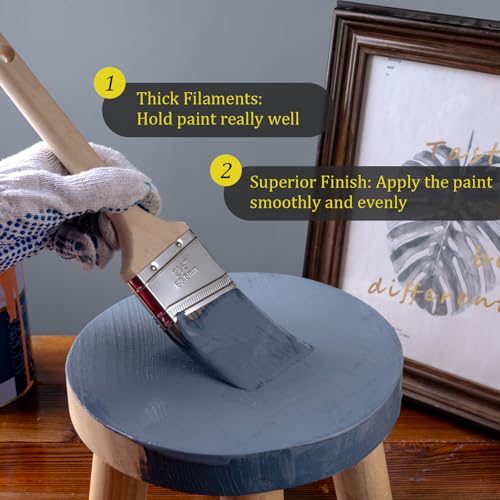 Mister Rui Paint Brushes Set, 4 Pack Angled Brushes for Trim and Wall - size: 4PCS, 0.6", 2" Short 2, 2.5"
