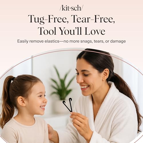 Kitsch Elastic Hair Tie Cutter Tool - Black, 3pc Set - color: Black