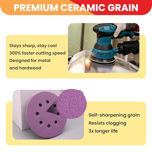5 Inch Replacement Sander Pad Compatible with Craftsman Ridgid Ryobi 35 PCS
