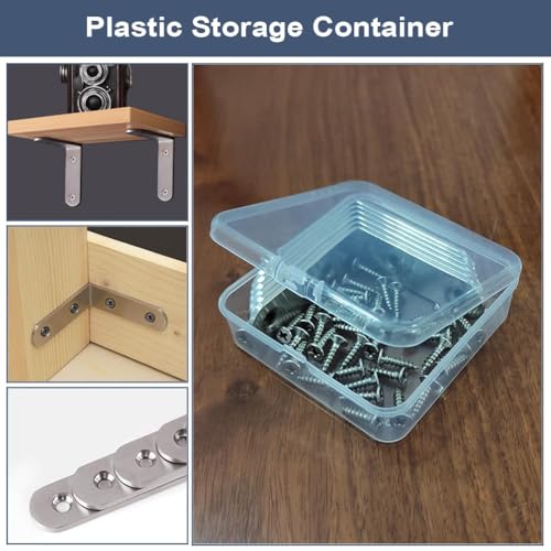 6 Pcs L Bracket Corner Brace Stainless Steel 65x65mm 90 Degree Small Shelf Brackets for Wood, Shelves, Heavy Duty Support Joint Right Angle Braces with Screws - size: 6PCS-Silver 65*65mm/ 2.5in