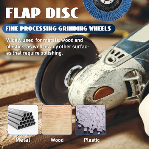Landhoow 80 Pack 40 Grit Flap Discs 4 1/2 Inch for Angle Grinder 4.5 x 7/8 Inch Aluminum Oxide Sanding Disc Grinding Wheels Grinding Discs Abrasives Flapper Wheel for Wood Metal Sanding - style: 40 Grit