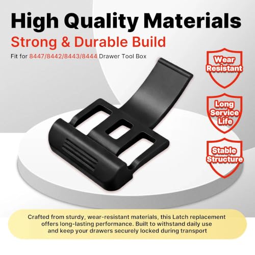 2 Pack Replacement Latch Compatible with Drawer Tool Box – Precision Compatibility, Black - color: Black 2 Pack