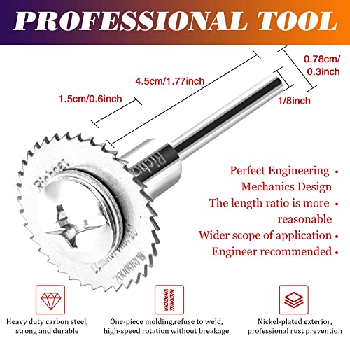 PVC Pipe Inside Cutter,1/4" Hex Shank,1/8" Round Shank,1/4" Round Shank,Plumbing Internal Plastic ABS Pipe Cutter Set,6*Blades,0.87"&1"&1.26''&1.38"&1.74''&1.97" Or Larger Diameter，High Speed Steel - size: 3 Shanks (6 Saw Blades)