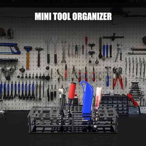 Screwdriver Storage Rack 63-Holes Acrylic Tool Stand Black