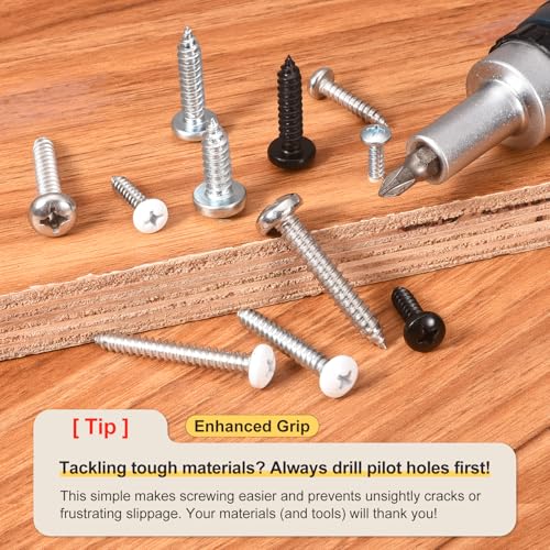 METALLIXITY Phillips Pan Head Self Tapping Screw M5 200Pcs - color: Silver tone, size: M5x12,16,20,25,30,40mm