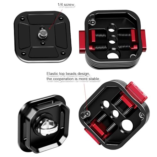 Claw Quick Release Plate Kit Stabilizer Mount Adapter Quick Release Base for Action / DSLR Camera, With Arca-Swiss Fit Dovetail for Fast Switch between Arca Fit Tripod Head Clamp Rail Slider Gimbal