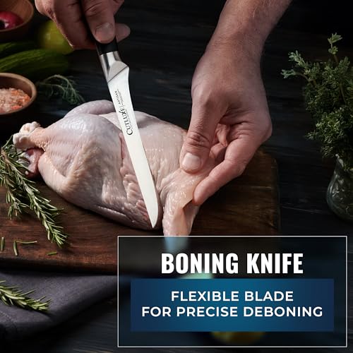 Cutluxe Butcher Knife Set, Brisket, Breaking & Boning Knife for Meat - size: 3 Pcs Brisket Knife Set