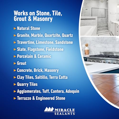 Miracle Sealants 511 Impregnator Advanced Penetrating Sealer for Countertops, Stone, Tile & Grout, Gallon - size: Gallon (Pack of 1)