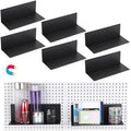 Kokone 6 Pack Magnetic Pegboard Shelves for Storing/Displaying, 10x4.3 in - color: Without Edges